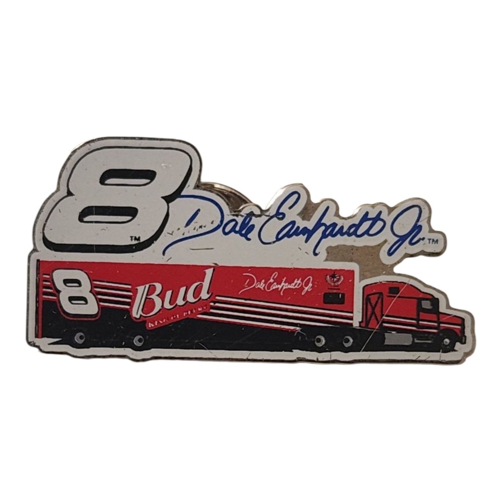 Dale Earnhardt Jr Budweiser 8 Racing Trailer NASCAR Enamel Pin‎